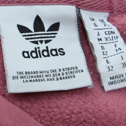 Womens UK Size XS adidas Pink Pullover Hoodie