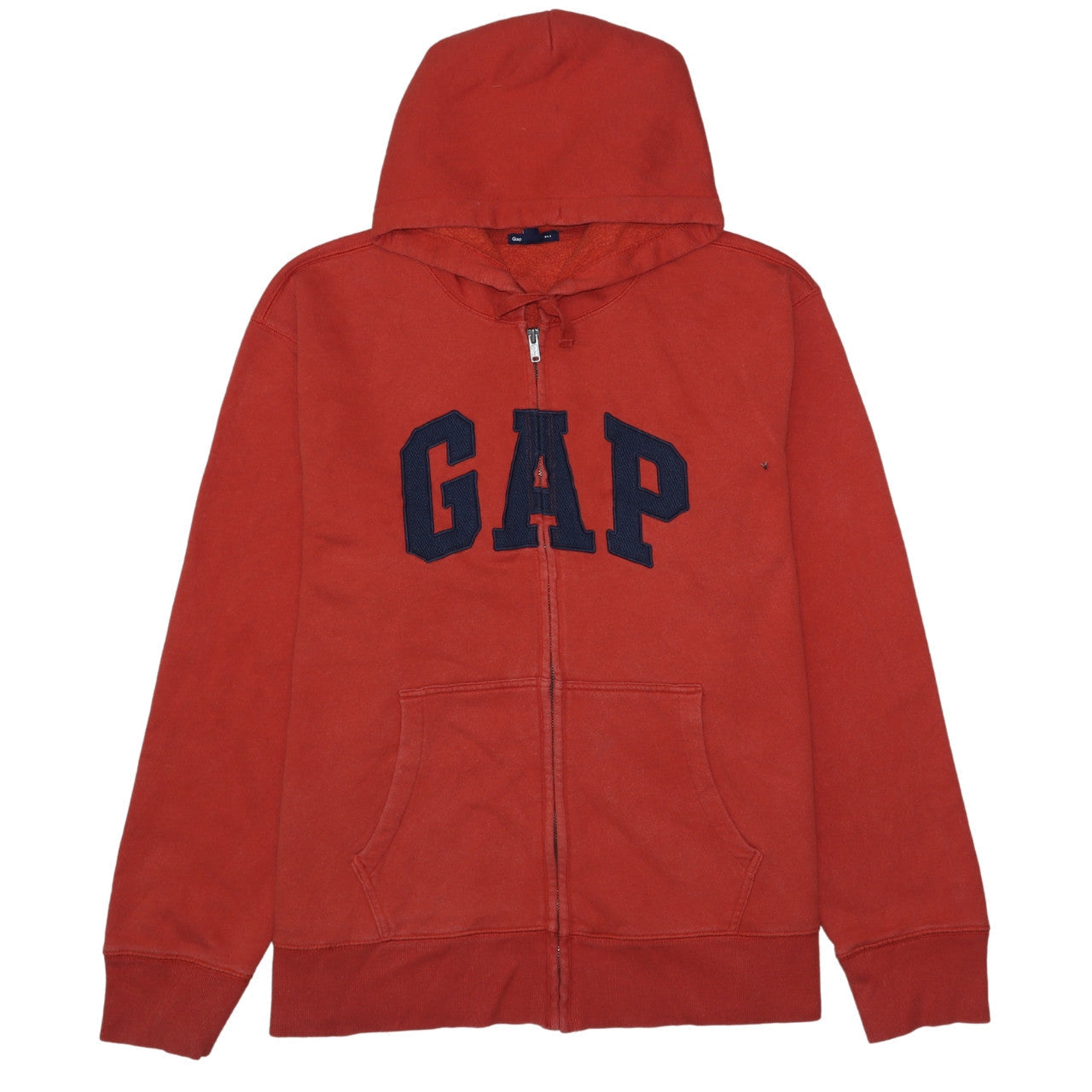 Mens UK Size XL Gap Red Full Zip Hoodie