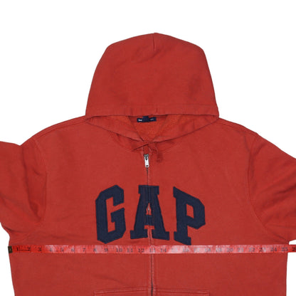 Mens UK Size XL Gap Red Full Zip Hoodie