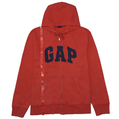 Mens UK Size XL Gap Red Full Zip Hoodie