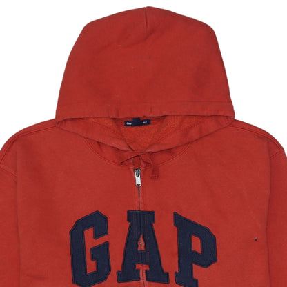 Mens UK Size XL Gap Red Full Zip Hoodie