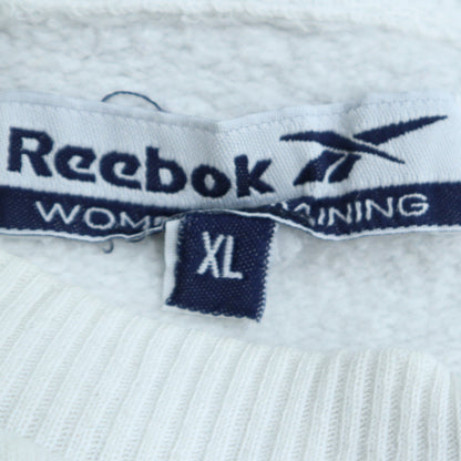 Womens UK Size XL Reebok White Pullover Sweatshirt