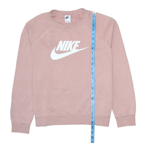 Womens UK Size L Nike Pink Pullover Sweatshirt