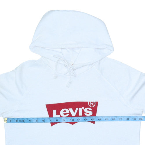 Womens UK Size XS Levi's White Pullover Hoodie