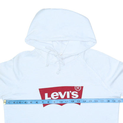 Womens UK Size XS Levi's White Pullover Hoodie