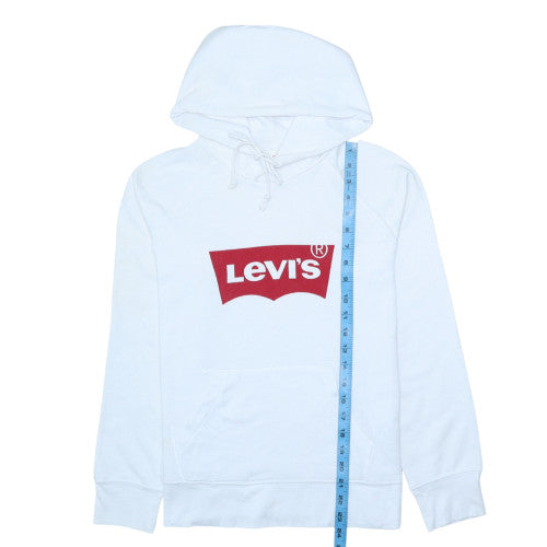 Womens UK Size XS Levi's White Pullover Hoodie