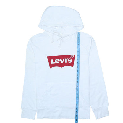 Womens UK Size XS Levi's White Pullover Hoodie