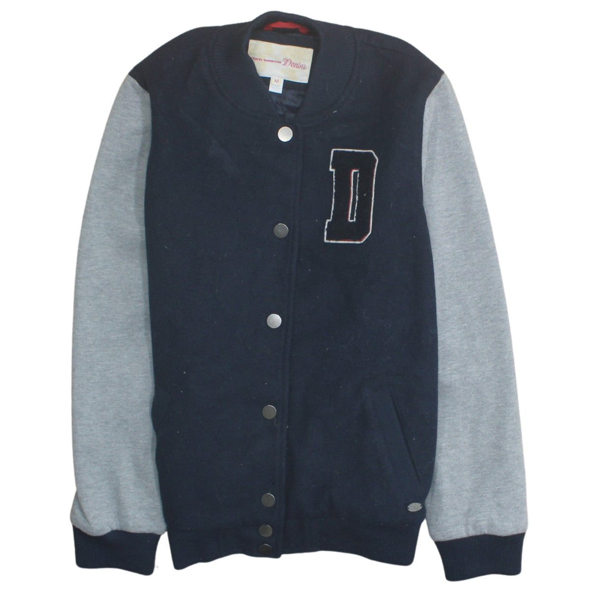Tom Tailor Denim Men's Blue Grey Varsity Jacket Size M