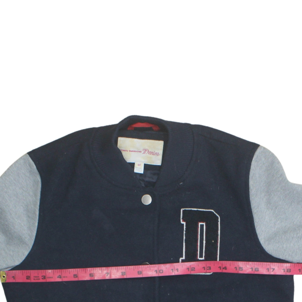 Tom Tailor Denim Men's Blue Grey Varsity Jacket Size M