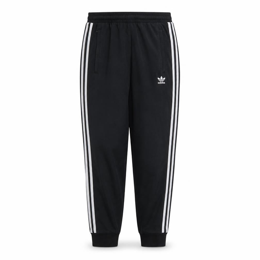Front view of Adidas Men Black Joggers M Regular Fit Cotton Blend Sports Trousers