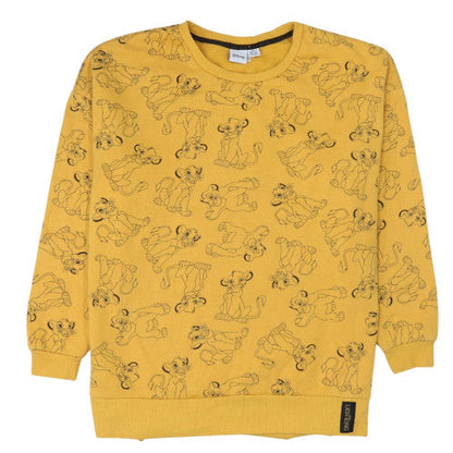 Womens UK Size M Disney Yellow Pullover Sweatshirt