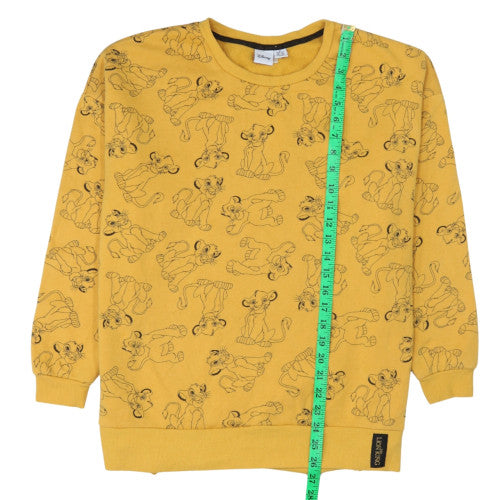 Womens UK Size M Disney Yellow Pullover Sweatshirt