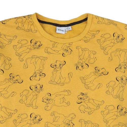 Womens UK Size M Disney Yellow Pullover Sweatshirt