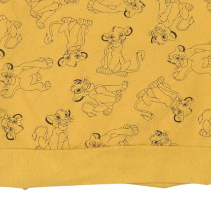 Womens UK Size M Disney Yellow Pullover Sweatshirt
