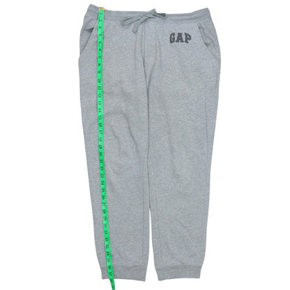 Gap Men's Grey Fleece Sweatpants L Regular Fit Drawstring Logo