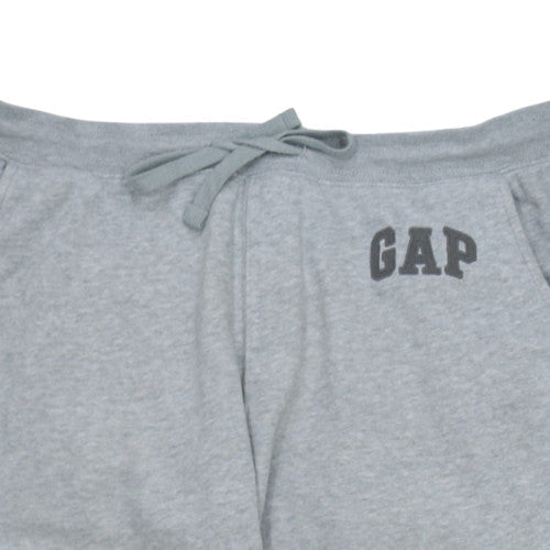 Gap Men's Grey Fleece Sweatpants L Regular Fit Drawstring Logo