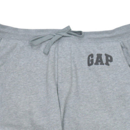 Gap Men's Grey Fleece Sweatpants L Regular Fit Drawstring Logo