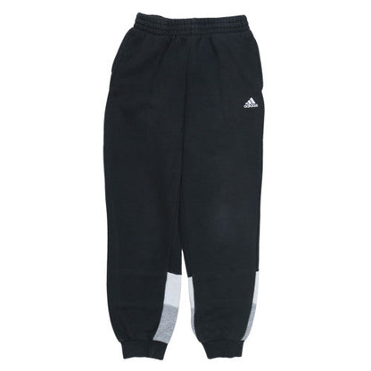 Adidas Boys Black Jogger Sweatpants 11-12 Years Colourblock Fleece
