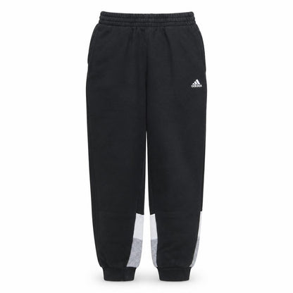 Adidas Boys Black Jogger Sweatpants 11-12 Years Colourblock Fleece