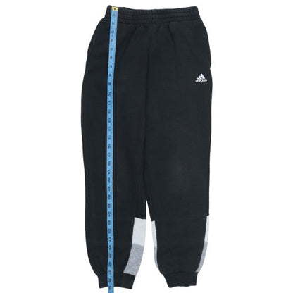 Adidas Boys Black Jogger Sweatpants 11-12 Years Colourblock Fleece