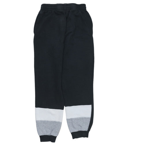 Adidas Boys Black Jogger Sweatpants 11-12 Years Colourblock Fleece
