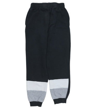 Adidas Boys Black Jogger Sweatpants 11-12 Years Colourblock Fleece