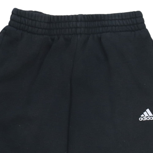Adidas Boys Black Jogger Sweatpants 11-12 Years Colourblock Fleece