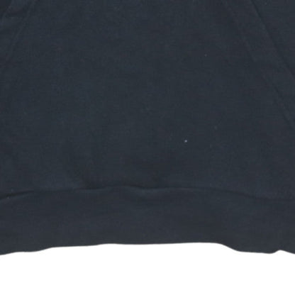 Adidas Boys Black Hoodie Pullover Fleece Size 164 Regular Fit
