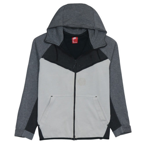 Mens UK Size L Nike Grey Full Zip Hoodie