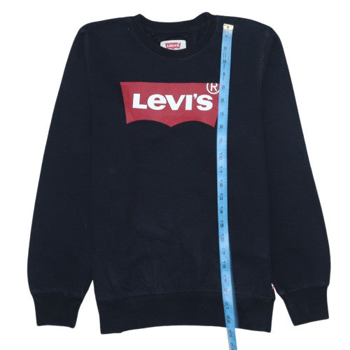 Levi's Boys Black Crew Neck Pullover Sweatshirt 16 Years Cotton Blend
