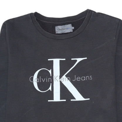 Mens UK Size M Calvin Klein Jeans Black Pullover Sweatshirt
