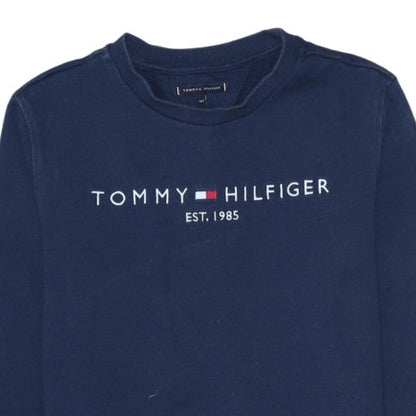 Tommy Hilfiger Boys Navy Blue Crew Neck Cotton Sweatshirt Size 164