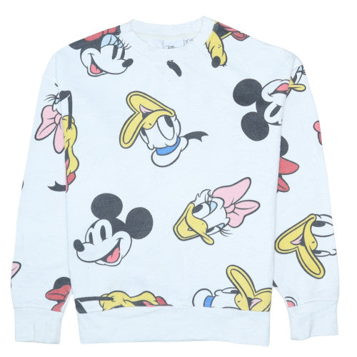 Womens UK Size XS Disney White Pullover Sweatshirt