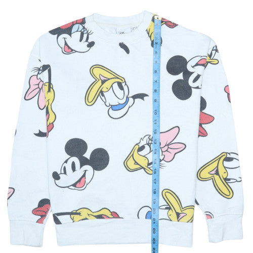 Womens UK Size XS Disney White Pullover Sweatshirt