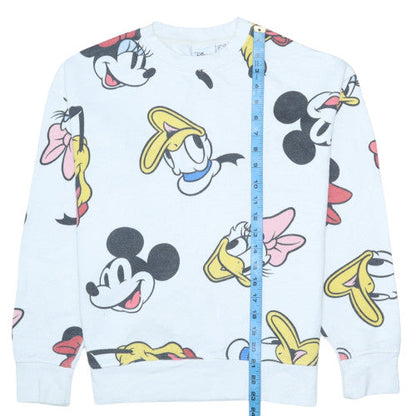 Womens UK Size XS Disney White Pullover Sweatshirt