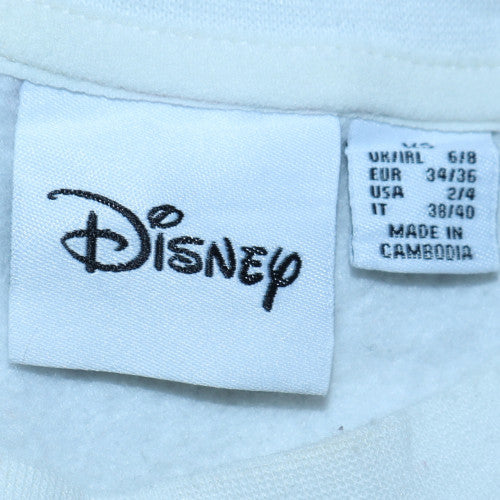 Womens UK Size XS Disney White Pullover Sweatshirt