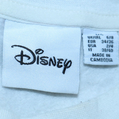Womens UK Size XS Disney White Pullover Sweatshirt