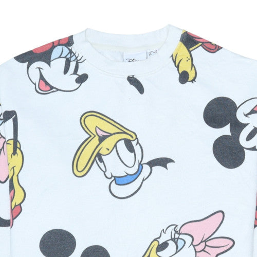 Womens UK Size XS Disney White Pullover Sweatshirt