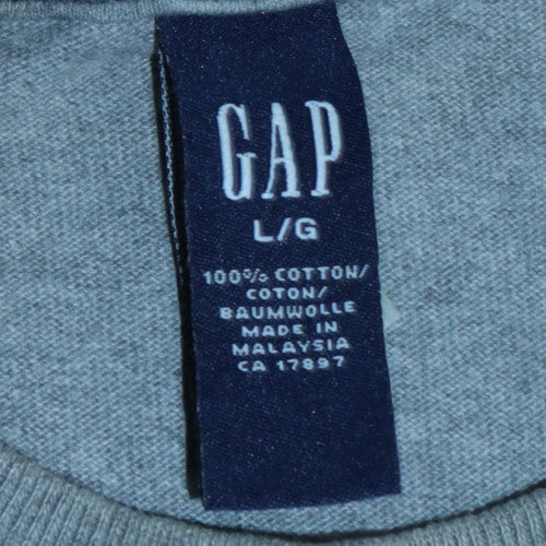 Gap Mens Grey Cotton Crew Neck Pullover Sweatshirt Size L