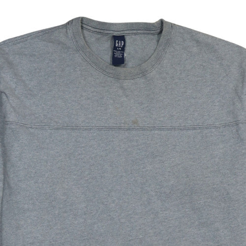 Gap Mens Grey Cotton Crew Neck Pullover Sweatshirt Size L