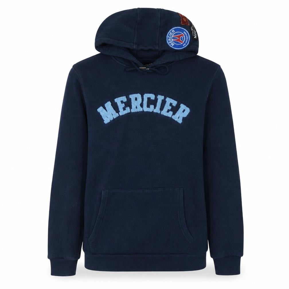 Mens UK Size S Mercier Blue Pullover Hoodie