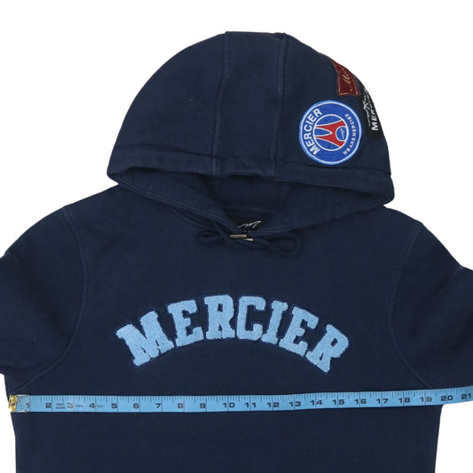 Mens UK Size S Mercier Blue Pullover Hoodie
