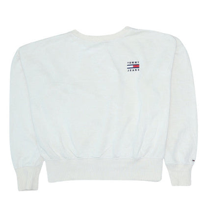 Womens UK Size M Tommy Jeans White Pullover Sweatshirt