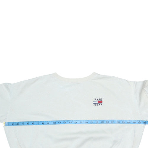 Womens UK Size M Tommy Jeans White Pullover Sweatshirt