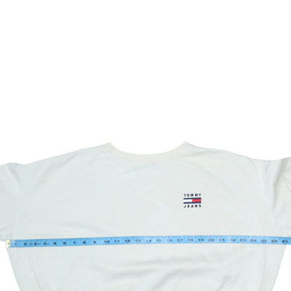 Womens UK Size M Tommy Jeans White Pullover Sweatshirt