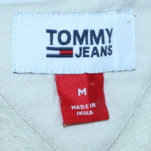 Womens UK Size M Tommy Jeans White Pullover Sweatshirt