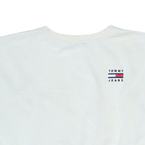Womens UK Size M Tommy Jeans White Pullover Sweatshirt