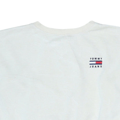 Womens UK Size M Tommy Jeans White Pullover Sweatshirt