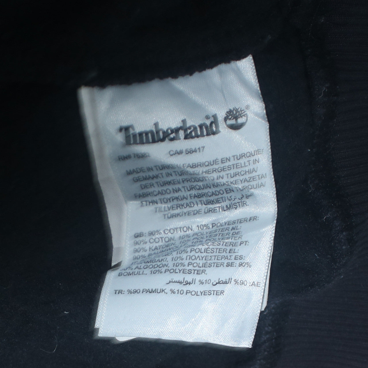 Mens UK Size M Timberland Black Pullover Hoodie