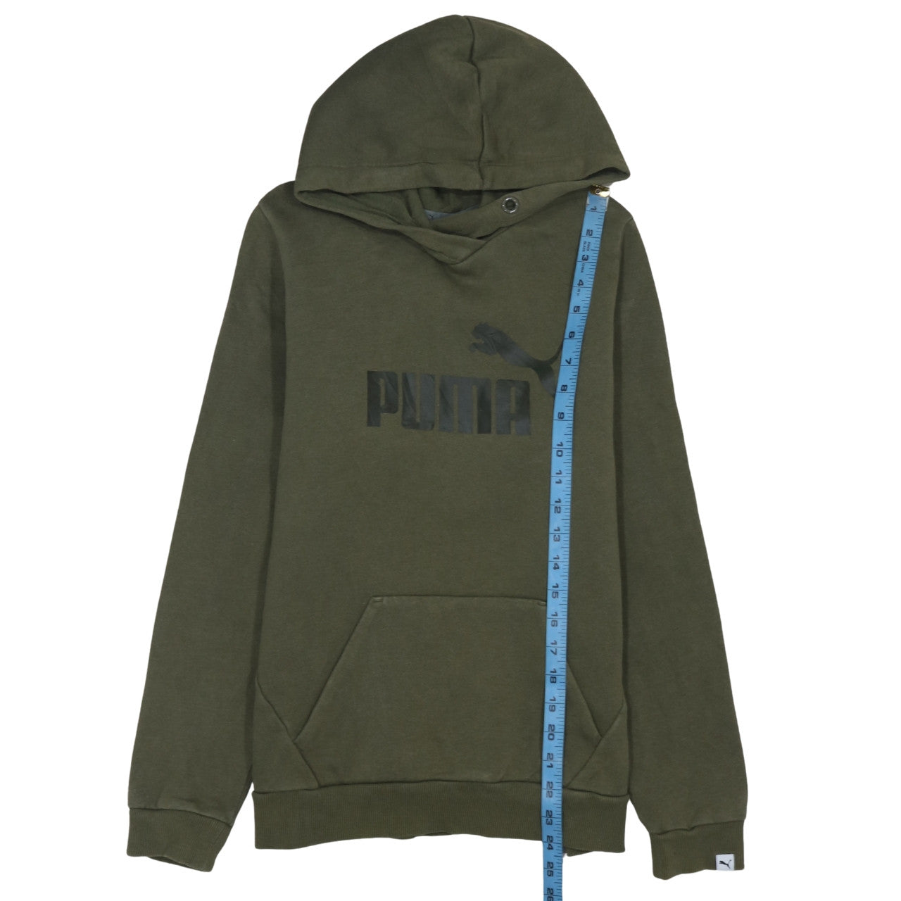Womens UK Size 14 PUMA Green Pullover Hoodie